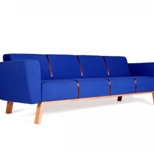 Brad retro design sofa blue - VanDen Collection